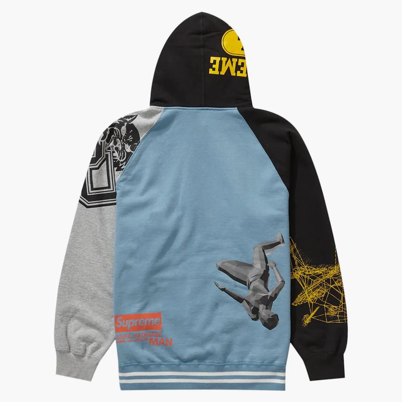 Nejvyšší junya Watanabe CDG Man Zip Up Hooded Mikina Mikina zaprášená modrá