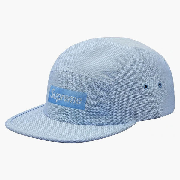 Supreme Jacquard Box Logo Camp Cap Navy