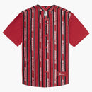 Supreme Jacquard Logo Baseball Jersey Red