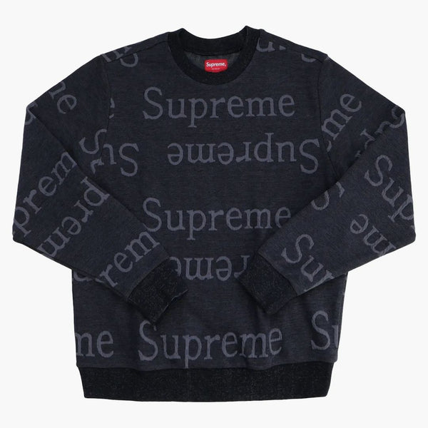 Nejvyšší Jacquard Logo CrewNeck Black