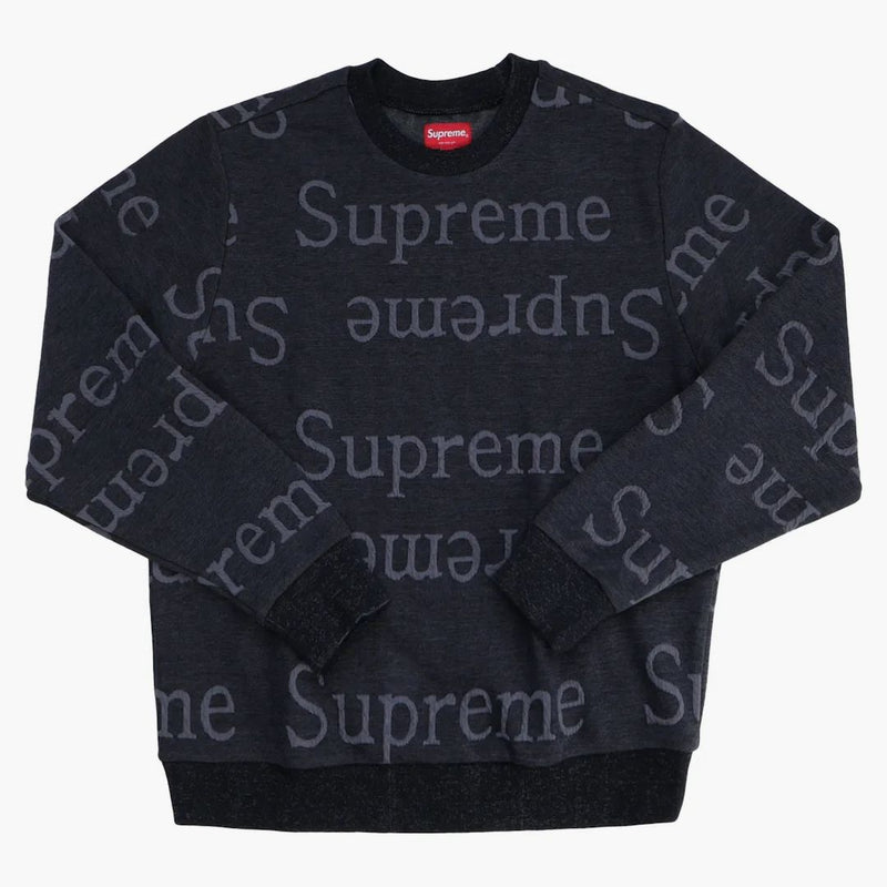 Nejvyšší Jacquard Logo CrewNeck Black