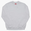 Supreme Jacquard Logo Crewneck White