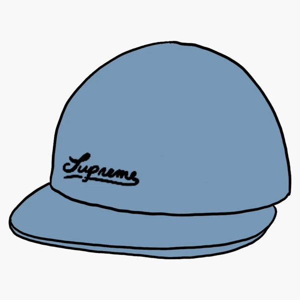 Supreme Jacquard Logos Denim 6-panel Blue
