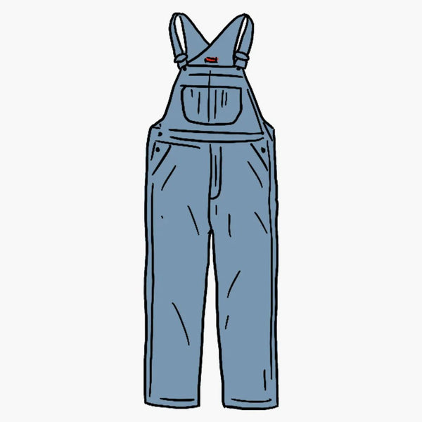 Supreme Jacquard Logos Denim Overalls Blue