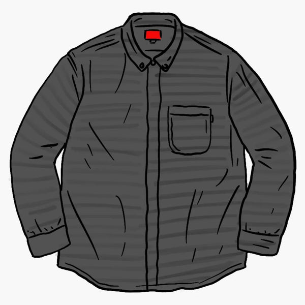 Supreme Jacquard Logos Denim Shirt Black