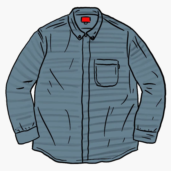 Supreme Jacquard Logos denimskjorta blå