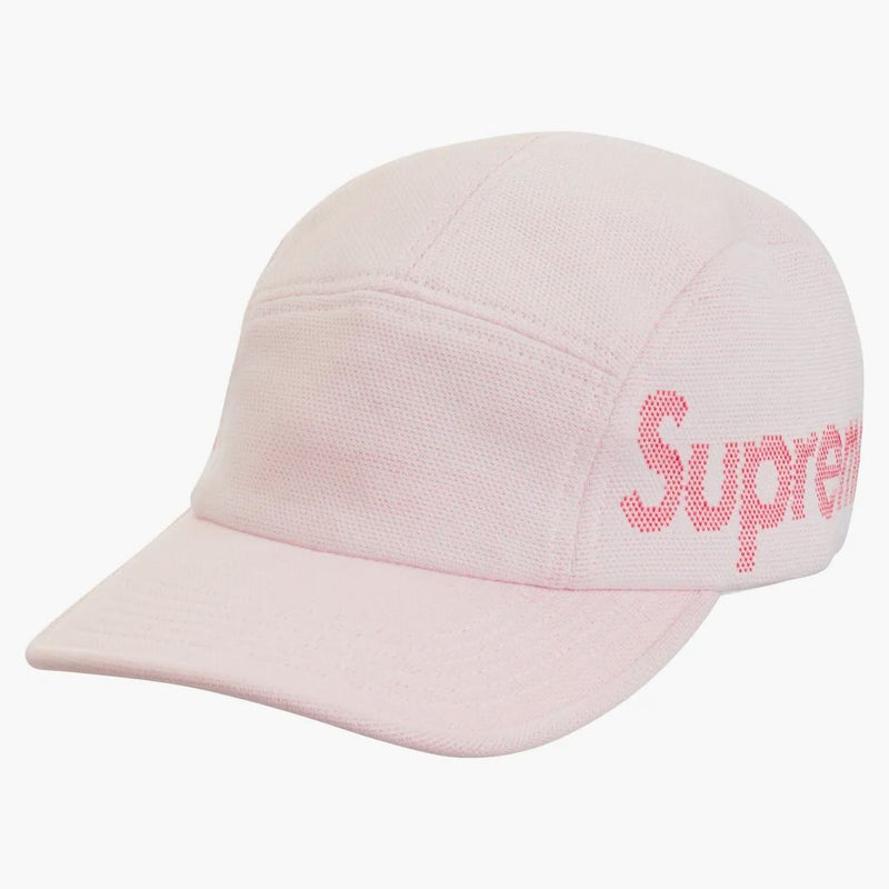 Nejvyšší jacquard Pique Camp Cap White
