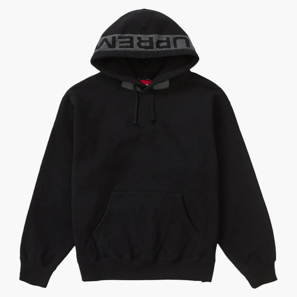 Supreme Jacquard Stripe Hooded Sweatshirt svart