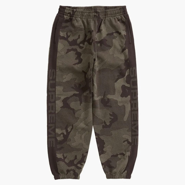 Supreme Jacquard Stripe Sweatpant Brown Camo