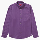 Supreme Jacquard Stripe hasta camisa Dusty Purple