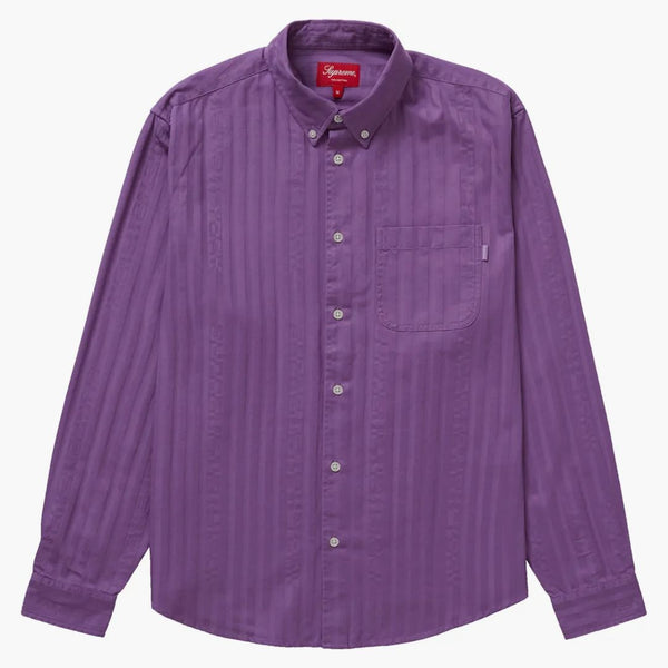 Supreme Jacquard Stripe Till Shirt Dusty Purple