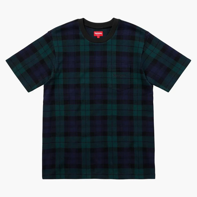 Nejvyšší jacquard Tartan Plaid Pocket Tea Navy