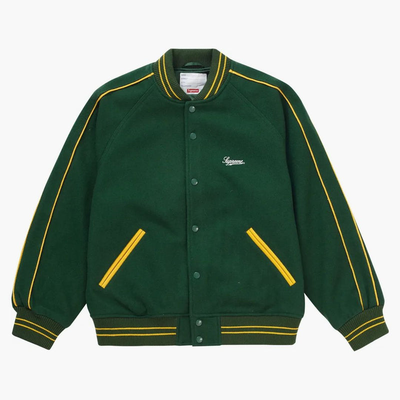 Supreme Jamie Reid It's All Bollocks Varsity Jacket Dark Green
