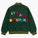 Supreme Jamie Reid it's all Bollocks Varsity Jacket Dark Green