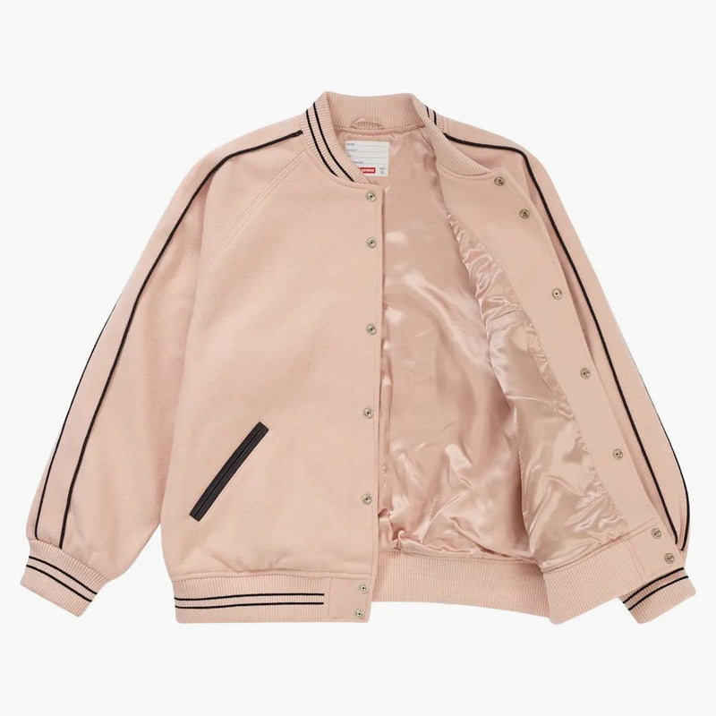 Supreme Jamie Reid è tutto Bollocks varsity giacca polverosa rosa