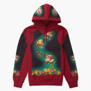 Supreme Jean Paul Gaultier Floral Print Hooded Sweatshirt Cardinal