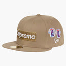 Supreme Jerseys Box Logo New Era Fitted Hat Khaki