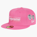 Supreme jerseys box logo new era fitted has pink