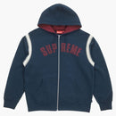 Supreme Jet Sleeve Zip Up Hooded Sweatshirt Navy