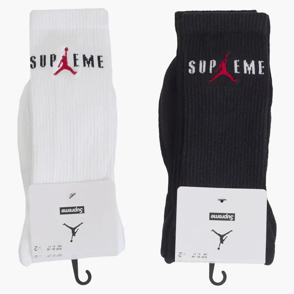 Nejvyšší ponožky posádky Jordan (2 Pack) Černá/bílá