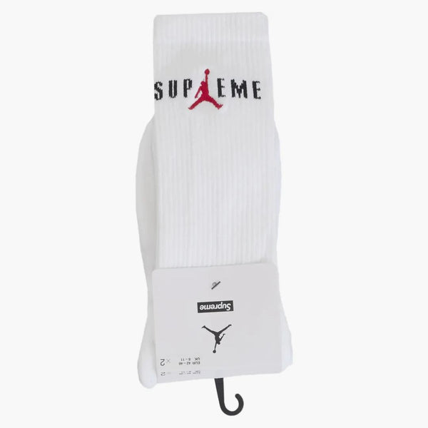 Supreme Jordan Crew Socks White