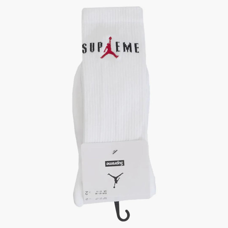 Supreme Jordan Crew Socks White
