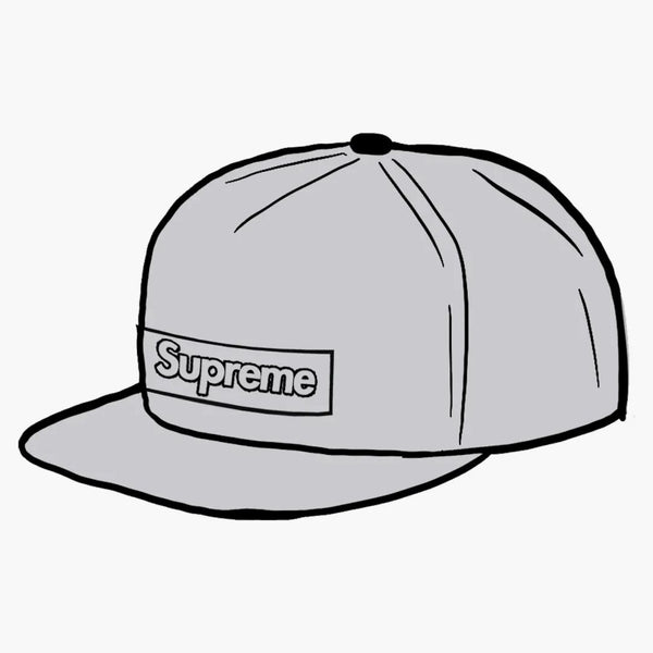 Supreme Kaws Chalk-logotyp 5-panel grå