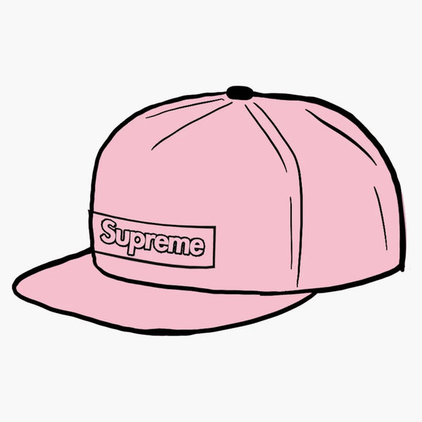 Supreme Kaws Chalk-logotyp 5-panel rosa