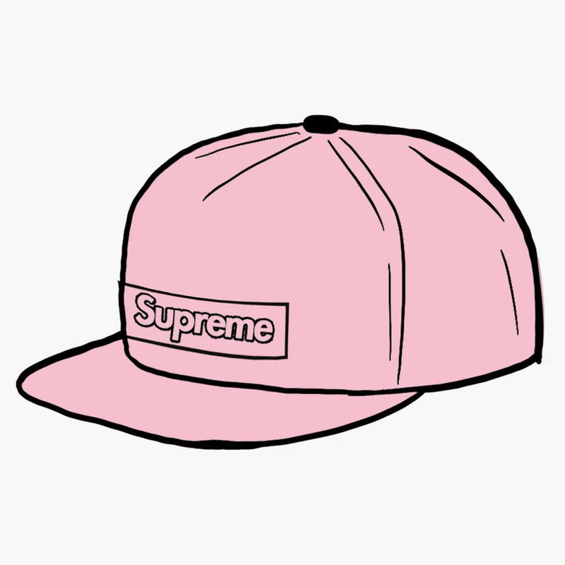 Supreme Kaws Chalk-logotyp 5-panel rosa
