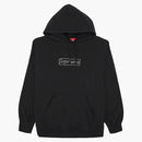 Supreme kaws chalk logo hooded sweatshirt black