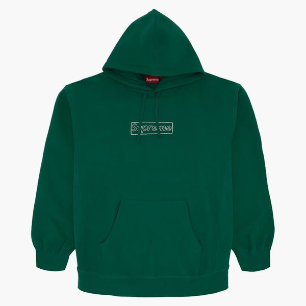 Supreme Kaws Chalk Logo Hooded Sweatshirt Light Pine