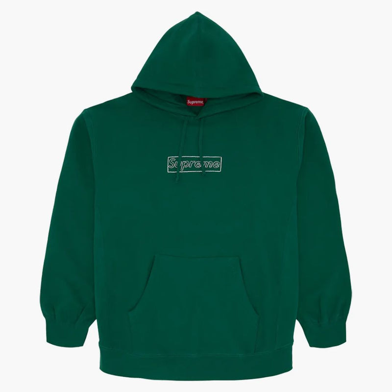Supreme Kaws Chalk Logo Hooded Sweatshirt Light Pine