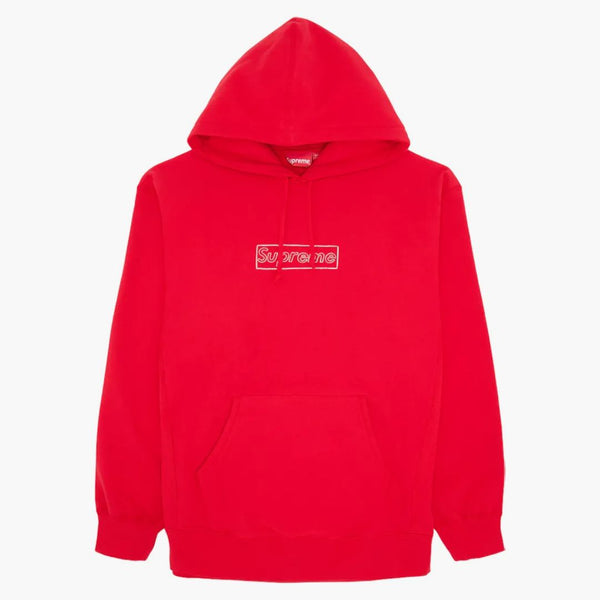 Nejvyšší kaws Chalk Logo Mikina s kapucí červená