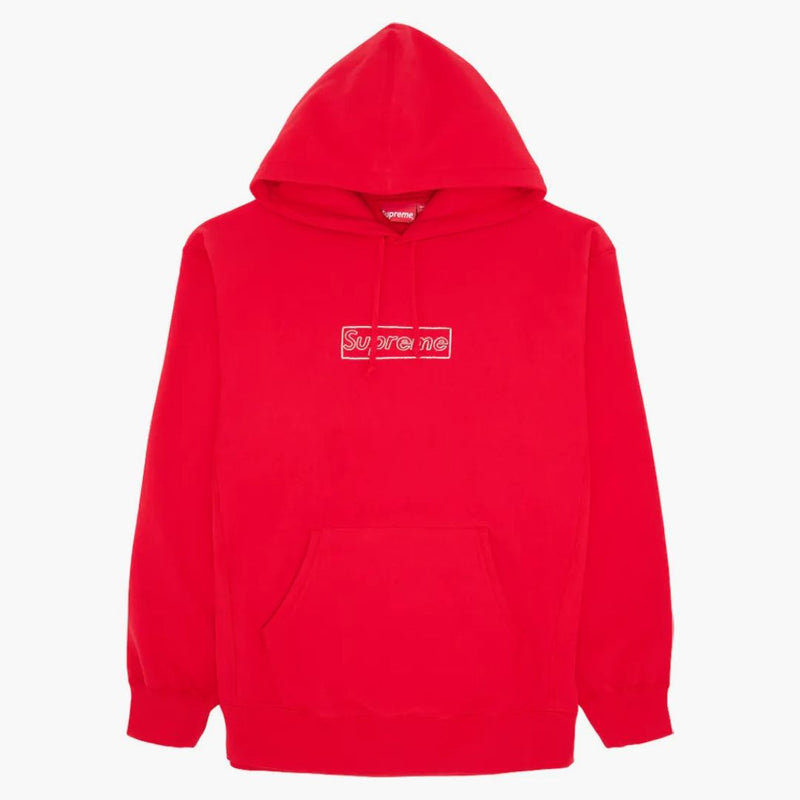 Nejvyšší kaws Chalk Logo Mikina s kapucí červená