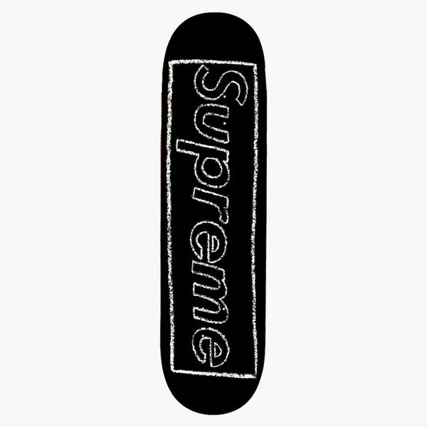 Supreme Kaws Chalk Logo Skateboard Deck Black
