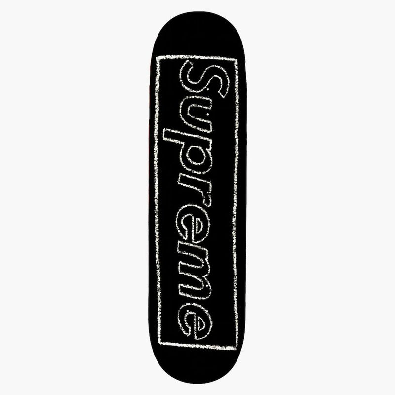 Supreme Kaws Chalk Logo Skateboard Deck Black