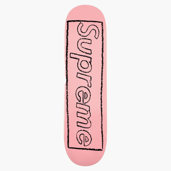 Nejvyšší kaws Chalk Logo Skateboard paluba růžová
