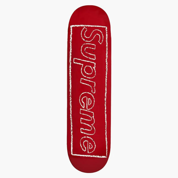 Supreme Kaws Chalk Logo Skateboard Deck Red