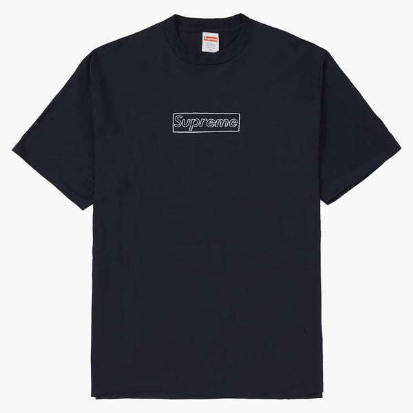 Supreme Kaws Chalk Logo Tea Navy