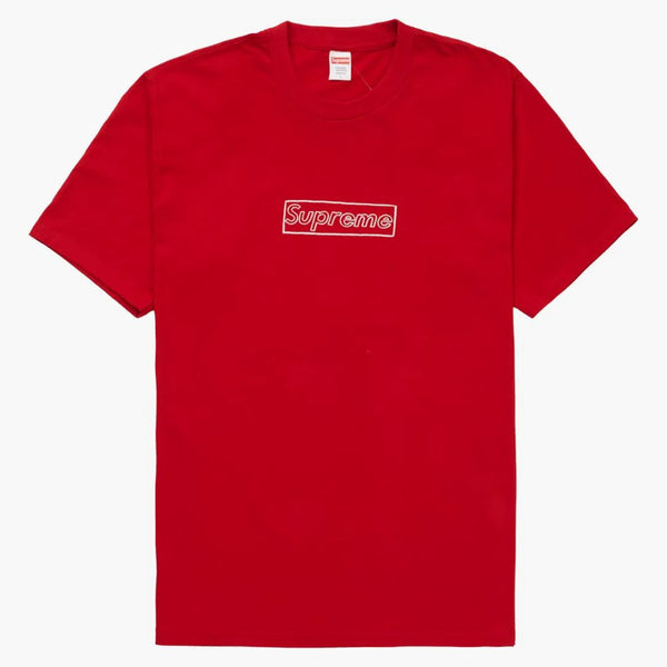 Supreme Kaws Chalk Logo Tea Red