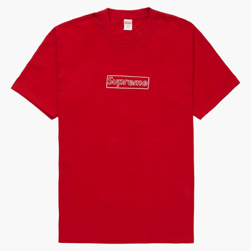 Supreme Kaws Chalk Logo Tea Red