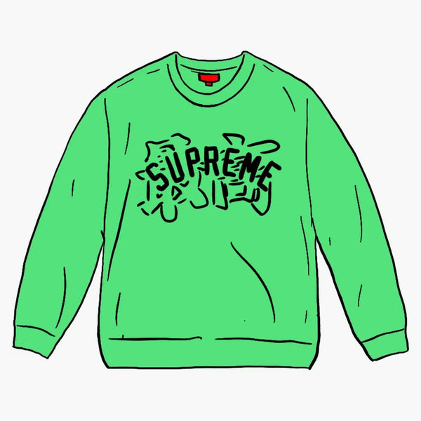 Supreme Kanji Logo Crewneck Bright Green