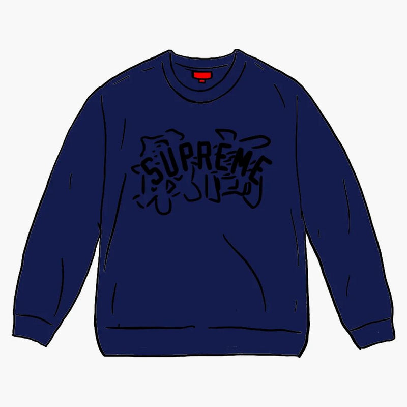 Nejvyšší logo Kanji CrewNeck Navy
