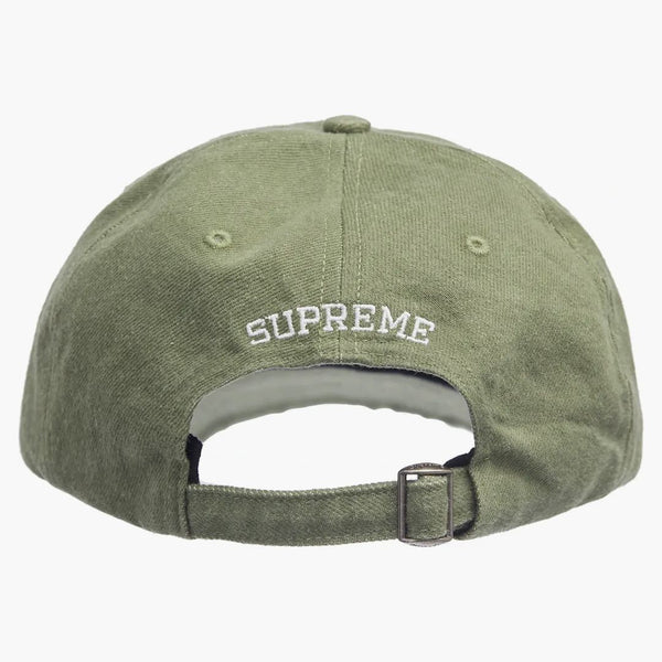 Supreme Kevlar denims logotyp 6-panel oliv