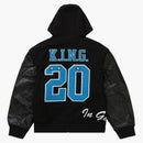 Supreme King Hooded Varsity Jacket Black