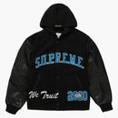 Supreme King Hooded Varsity Jacket Black