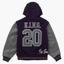 Supreme King Hooded Varsity Jacket Purple