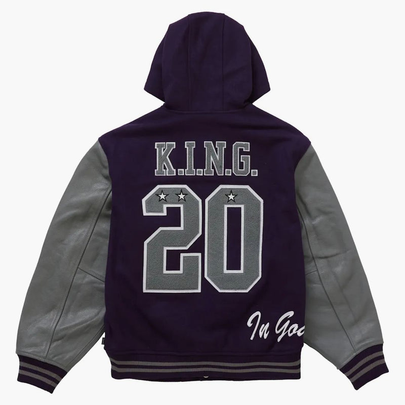 Nejvyšší král kapucí varsity bunda fialová