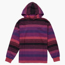 Supreme Knit Stripe Hooded L/S Top Pink