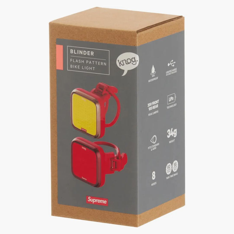 Supreme Knog Blinder Bicycle Lights (set Of 2) Red